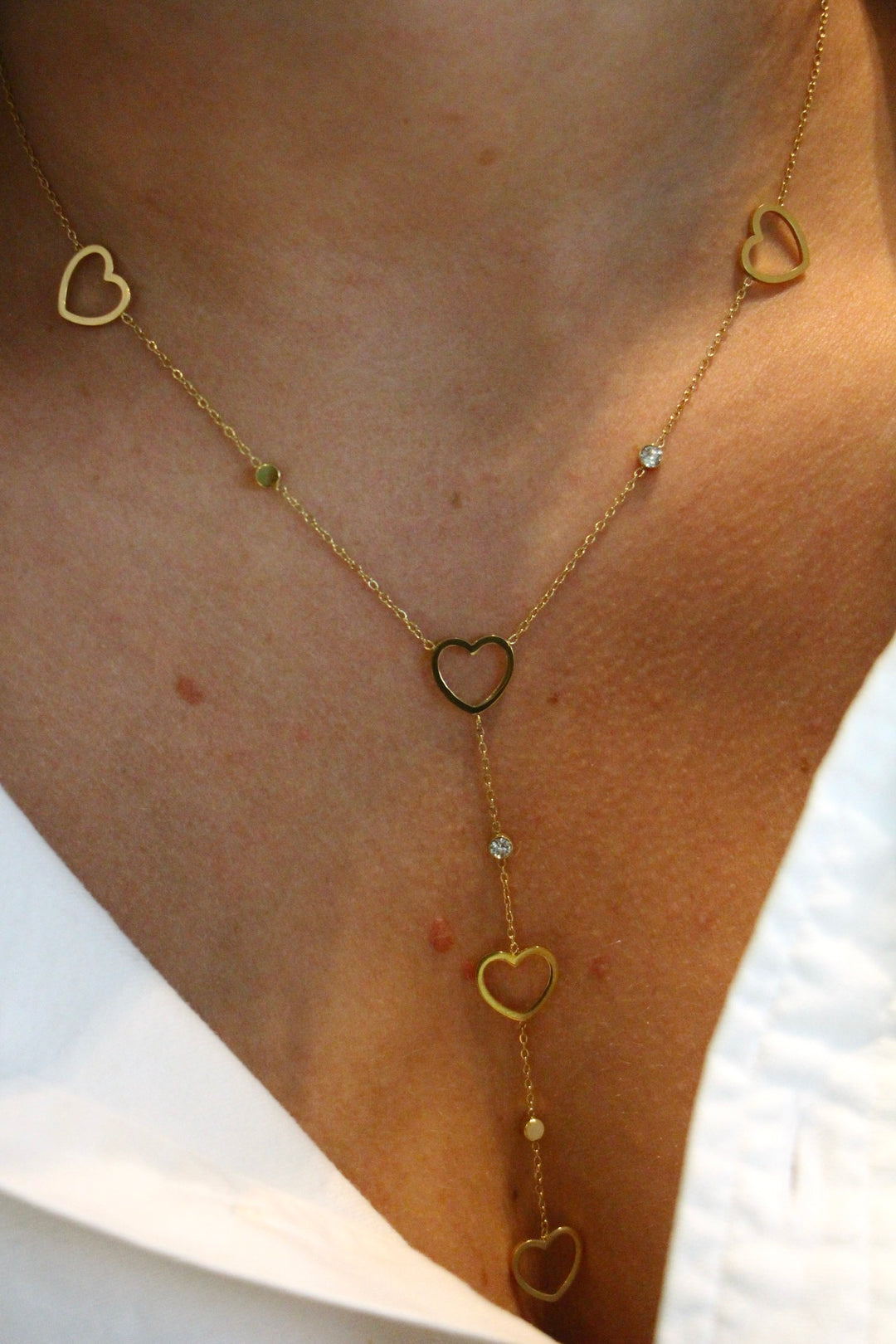 Open Heart Y Necklace