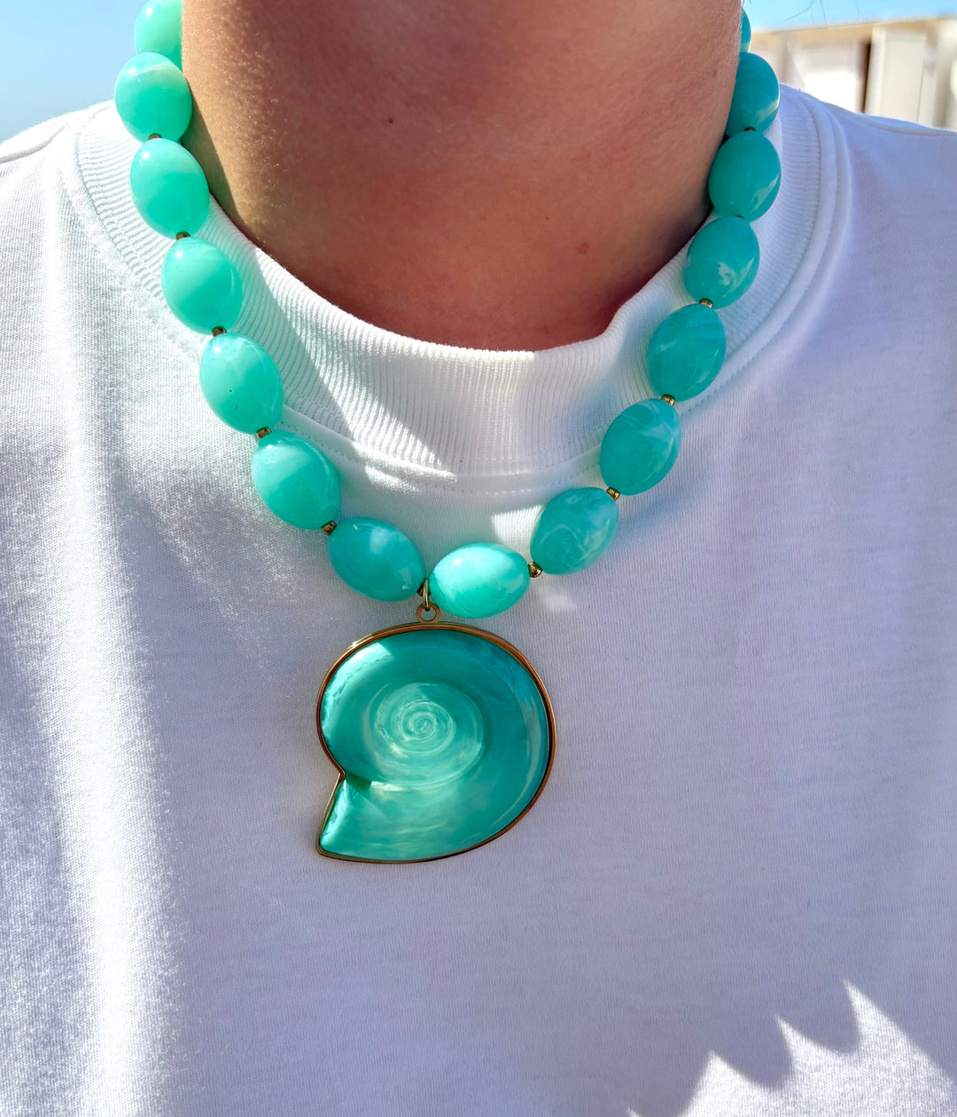 Turquoise Shell Necklace