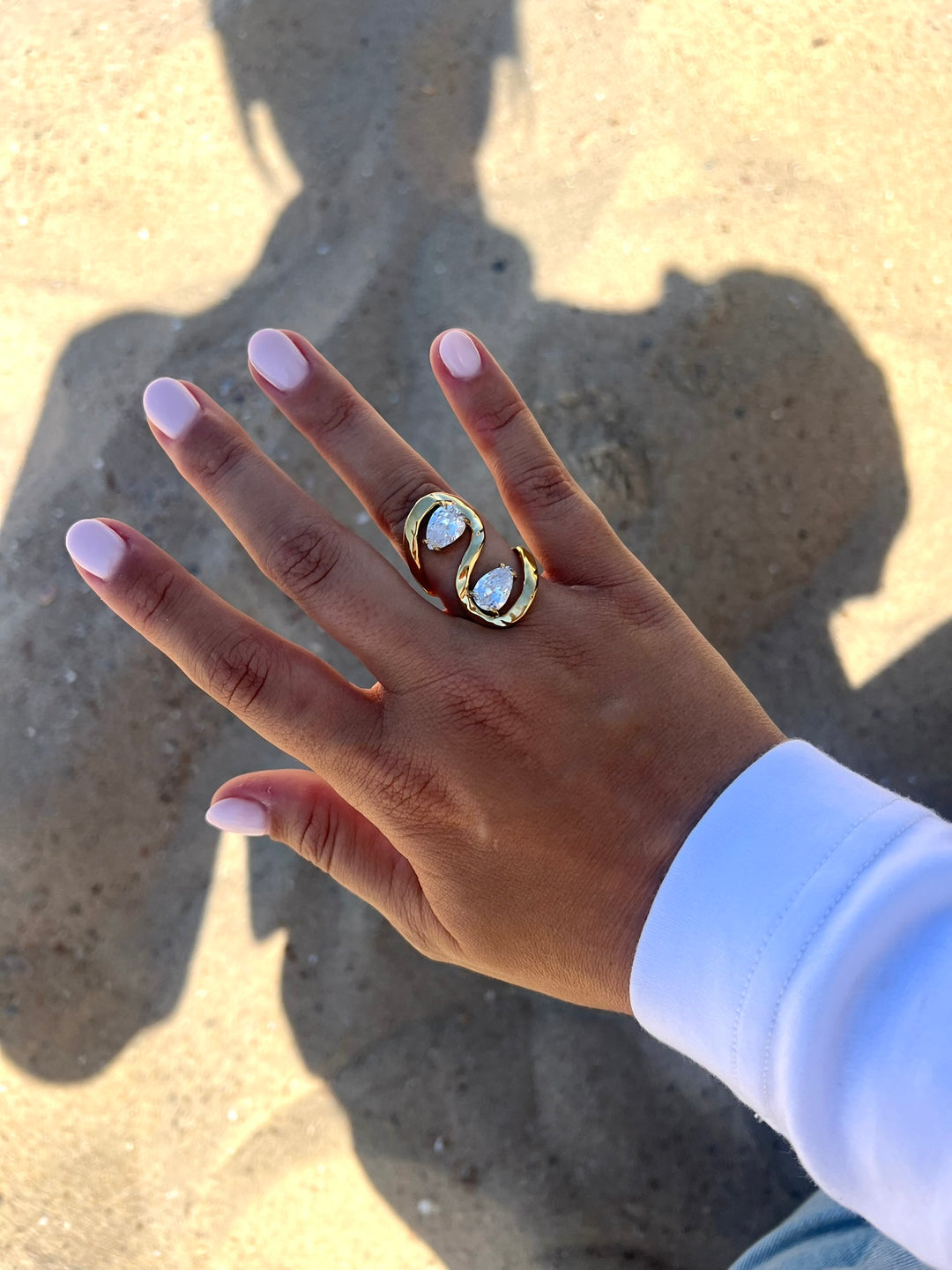 Double Chunky Diamond Ring