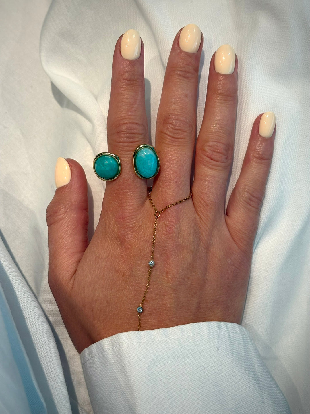 Doubel turquoise ring