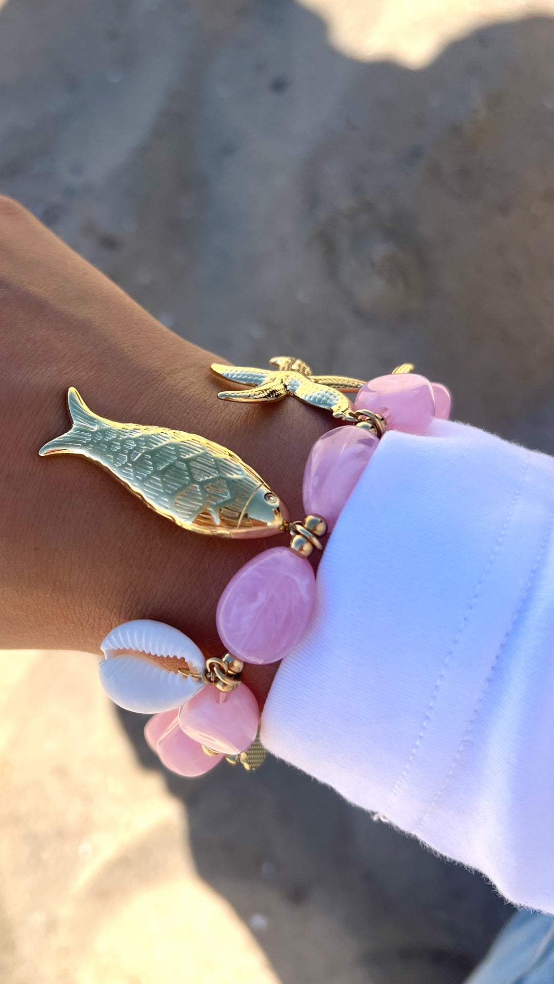 Pink Shell Fishie Bracelet
