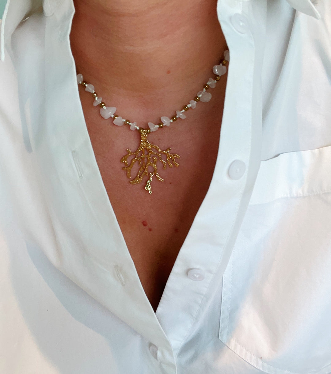 White Coral Necklace