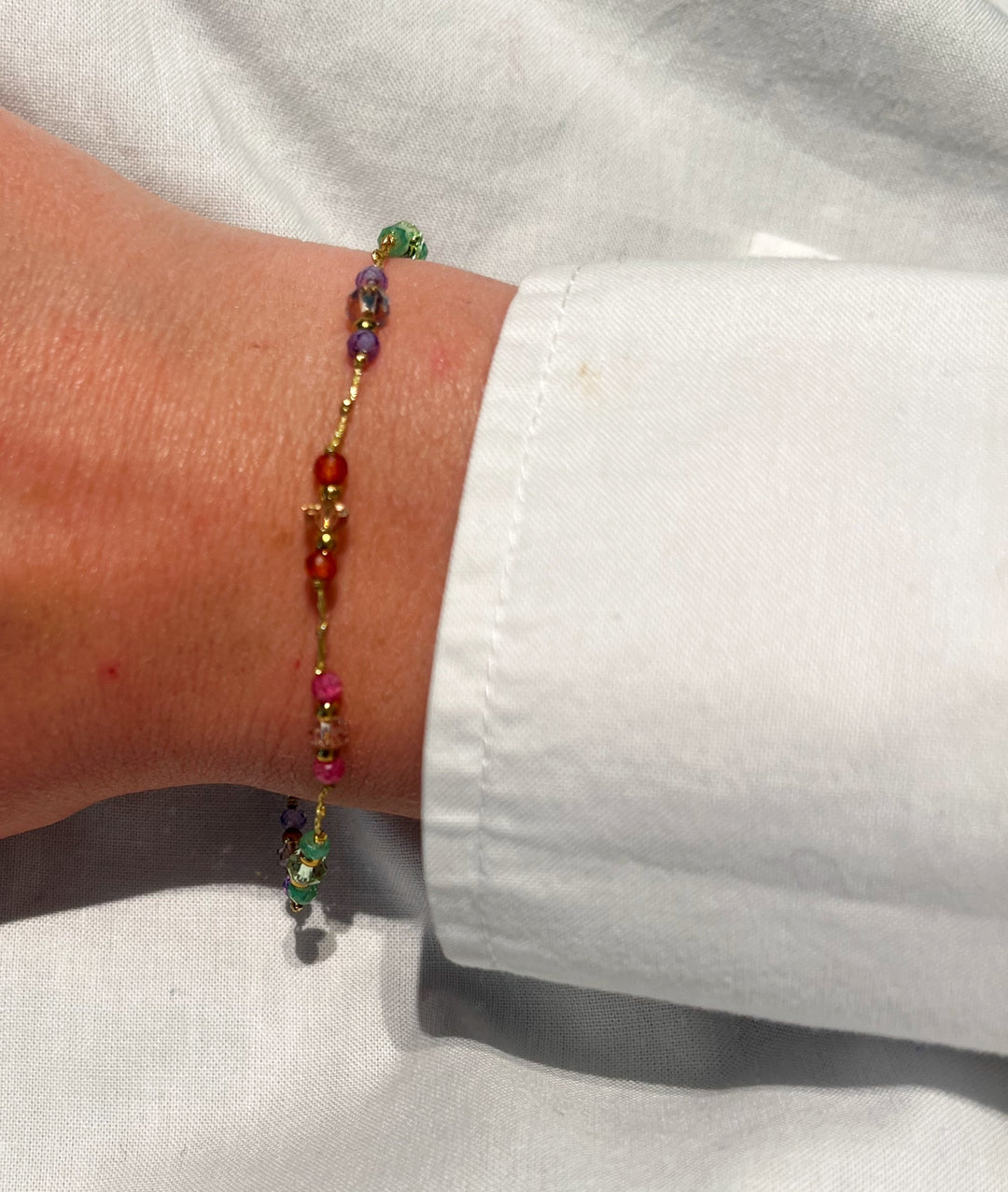 Multi Colour Pearl Bracelet