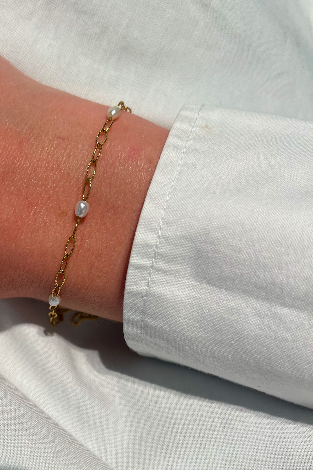Chain Pearl Bracelet