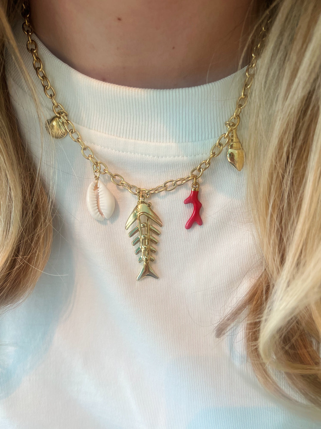 Fish Bone Chain Necklace