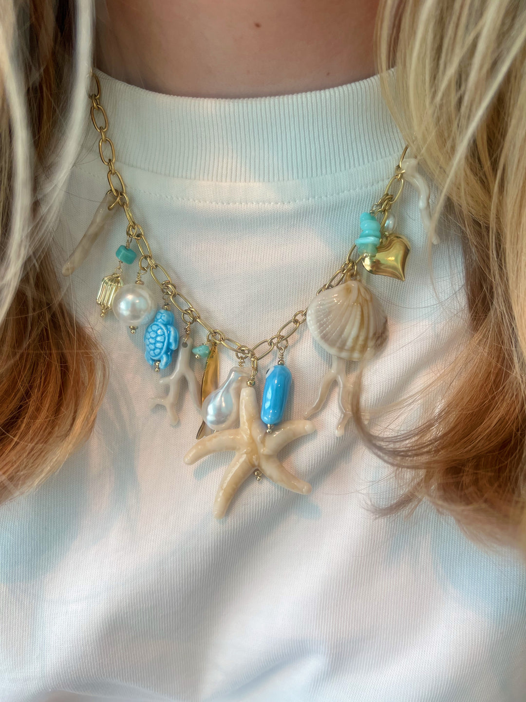 Blue Charm Necklace