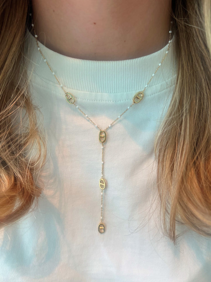 Long Signature White Necklace