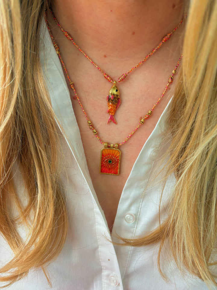 Orange Medallion Cord