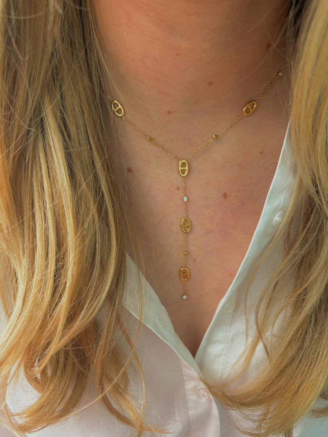 Long Signature Gold Necklace