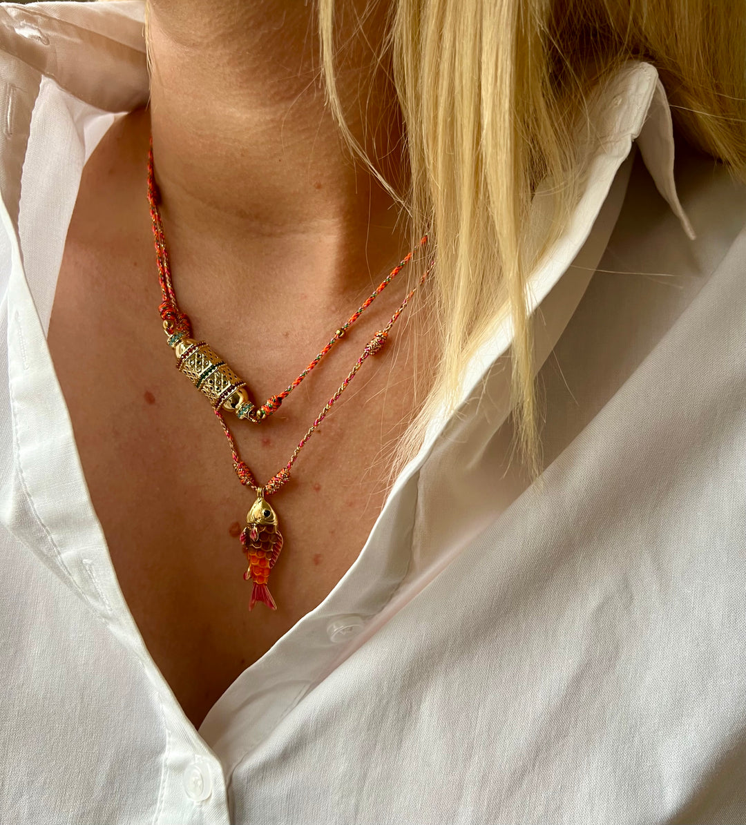 Orange Fishie Necklace
