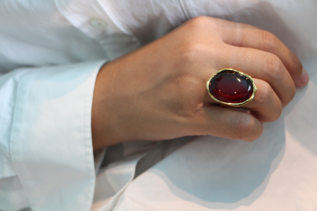 Burgundy Stone Ring