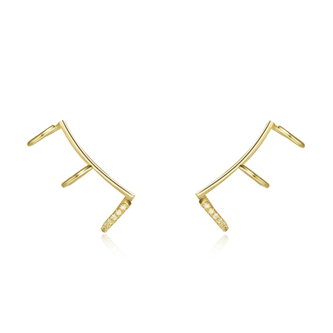 Triple Earcuff Diamond Hoop