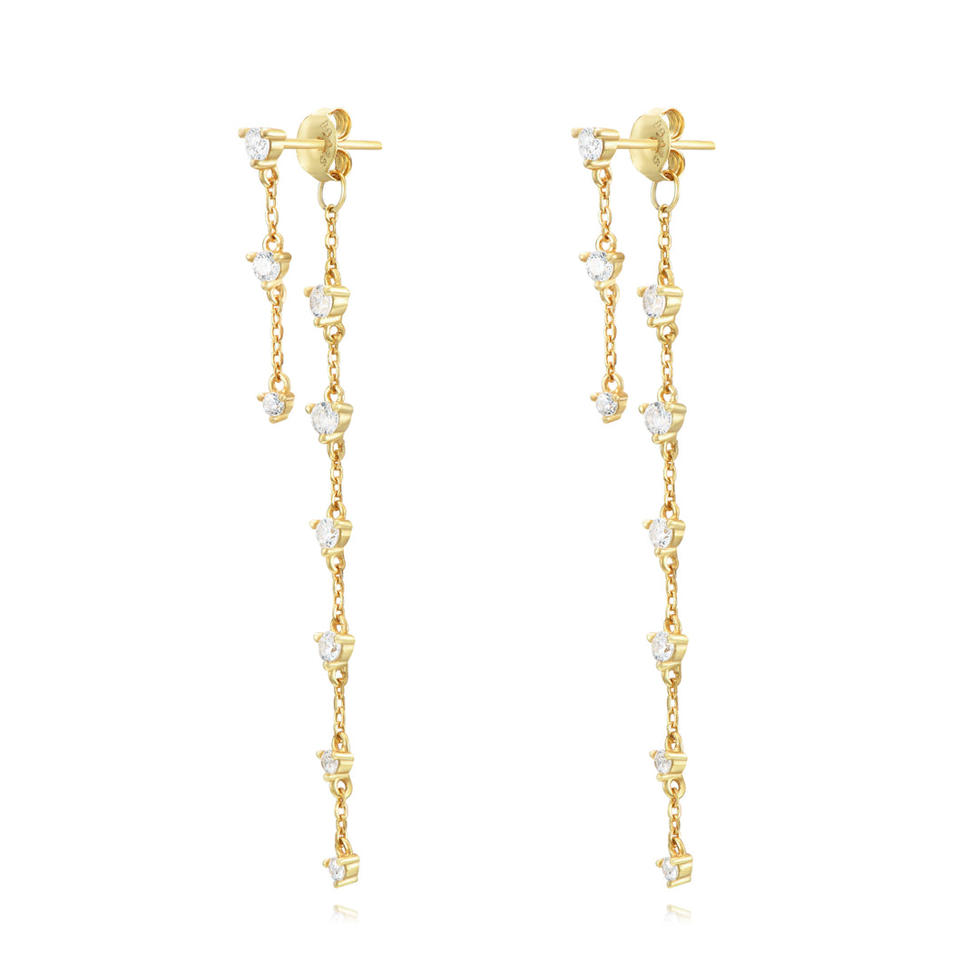Long Zirconia Drop Earring