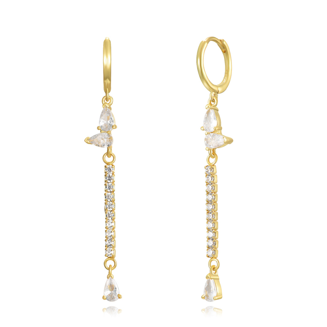 Long Diamond Drop Earring
