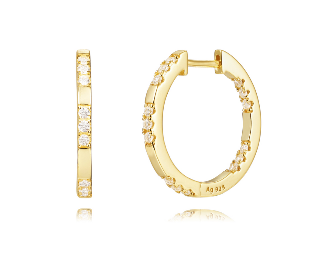 Medium Gold Diamond Hoopie