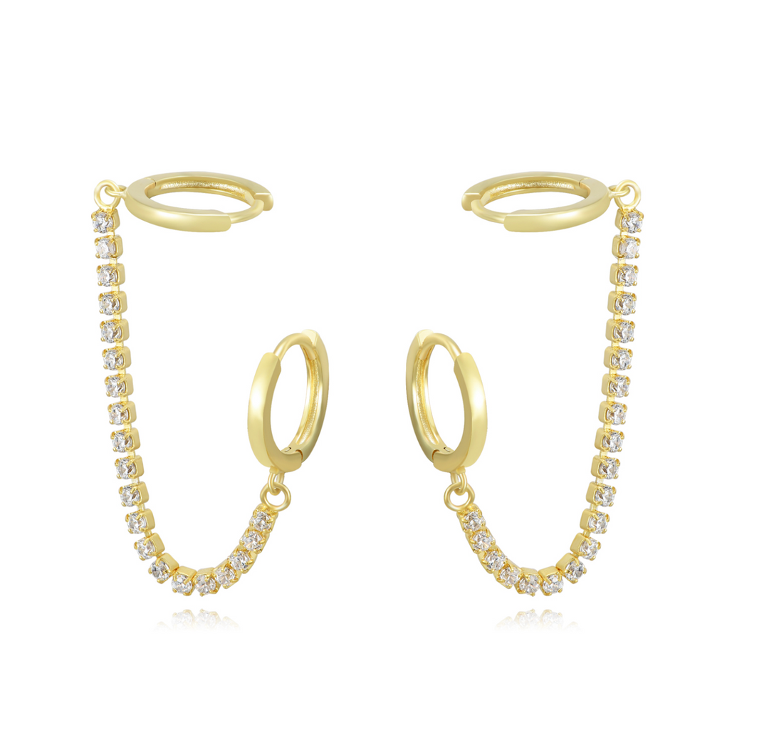 Double Diamond Hoop Chain