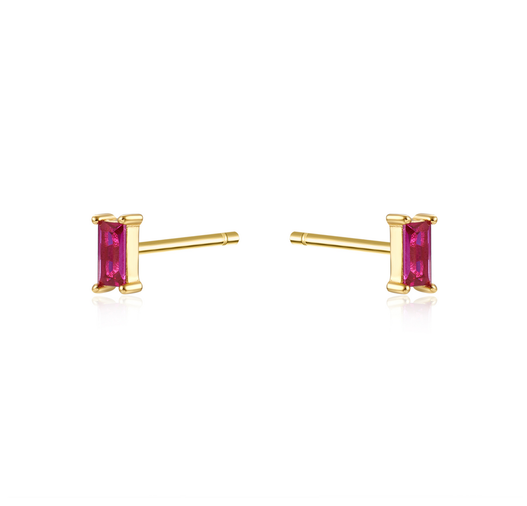 Baguette Pink Earstud