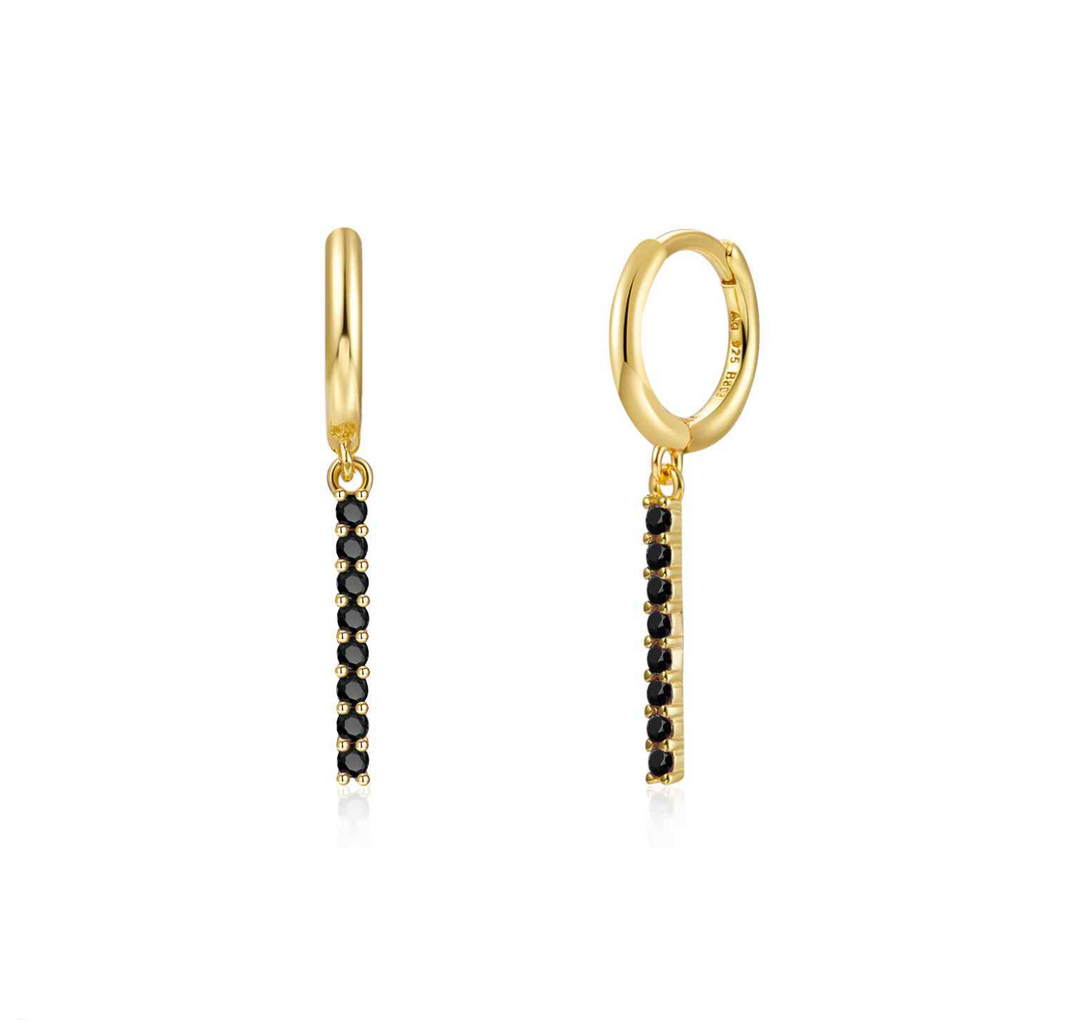 Black Bar Earring