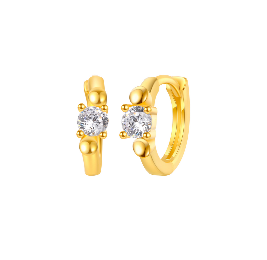 Mini Diamond Stud Hoopie