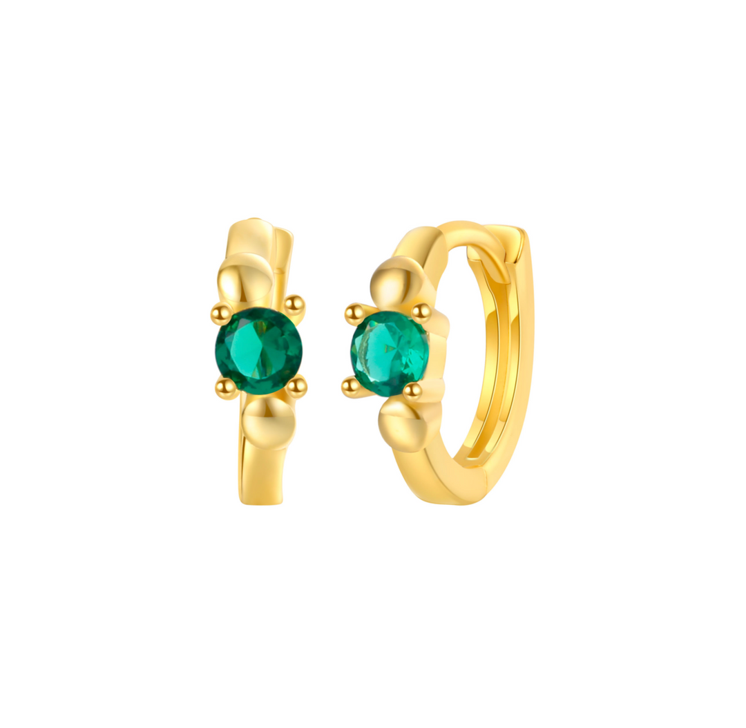 Mini Green Stud Hoopie