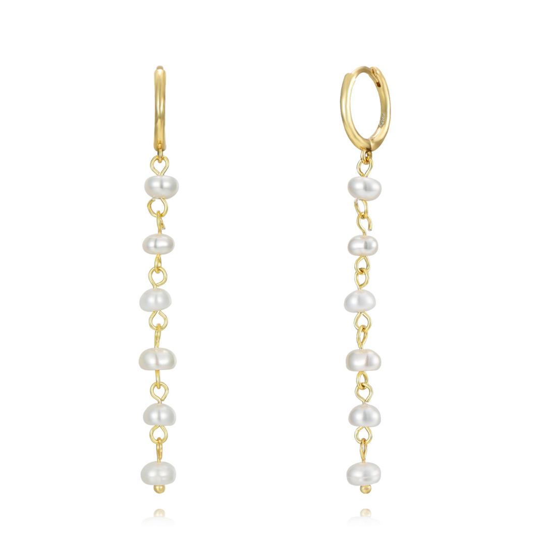 Long Pearl Drop Earring