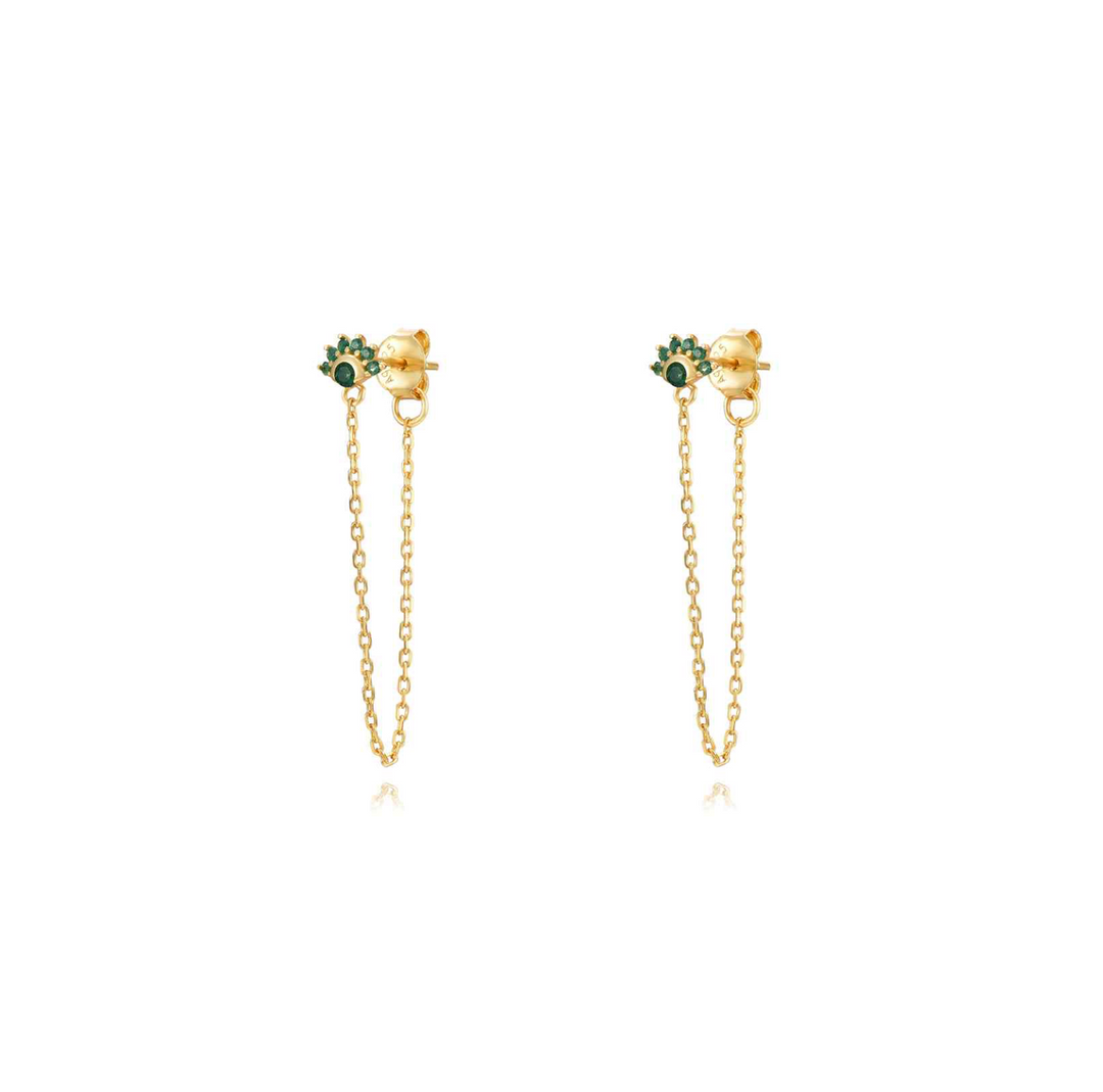 Green Sunset Loop Earring