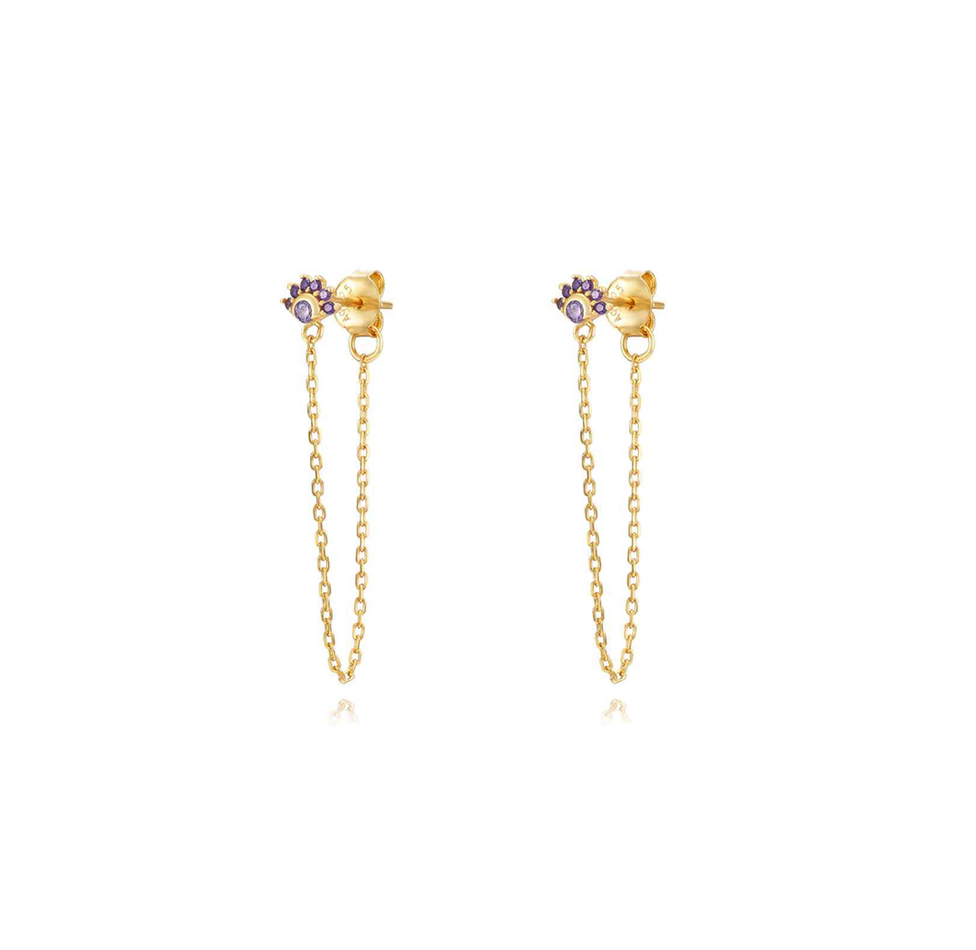 Lila Sunset Loop Earring