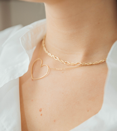 Big Heart Necklace Gold