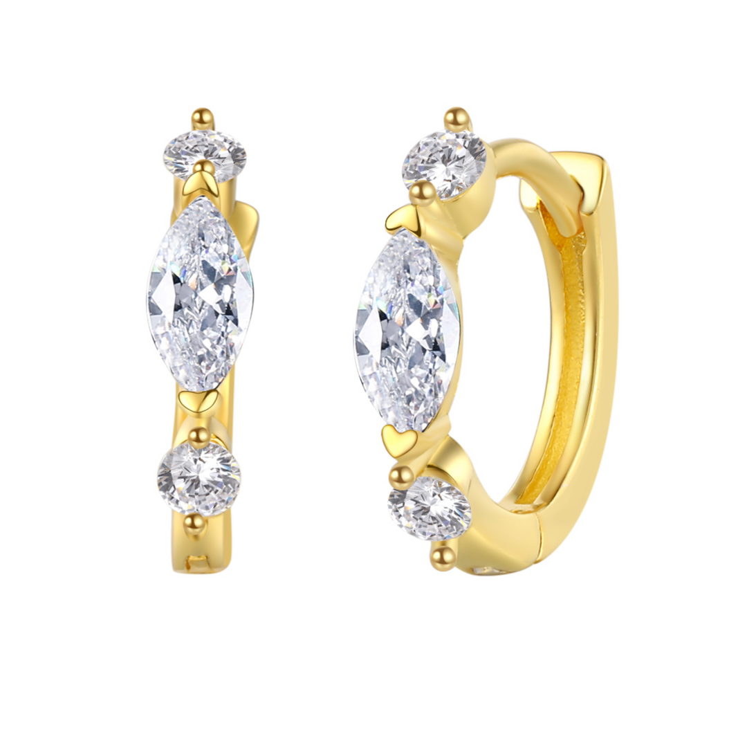 Diamond Oval Earring
