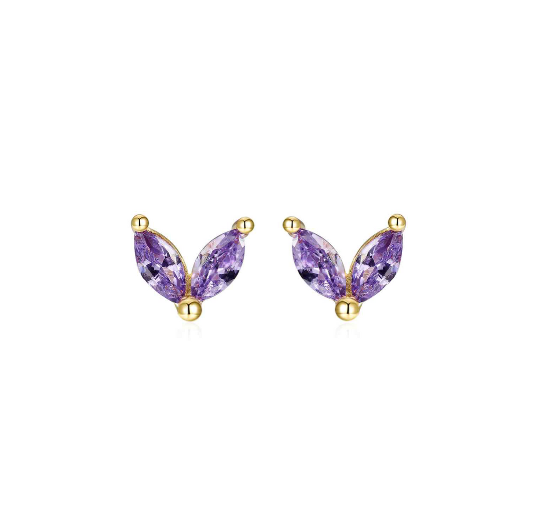 Lila Butterfly Earstud