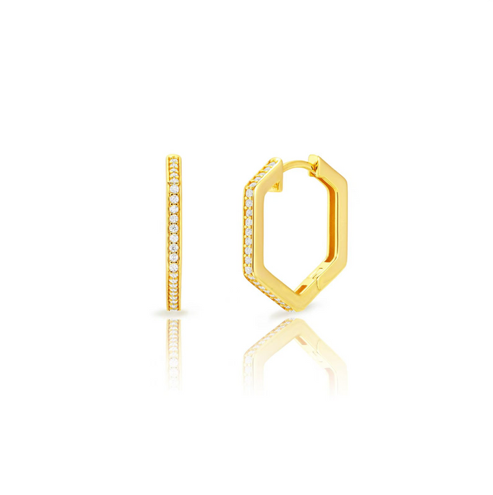 Big Hexagon Earring