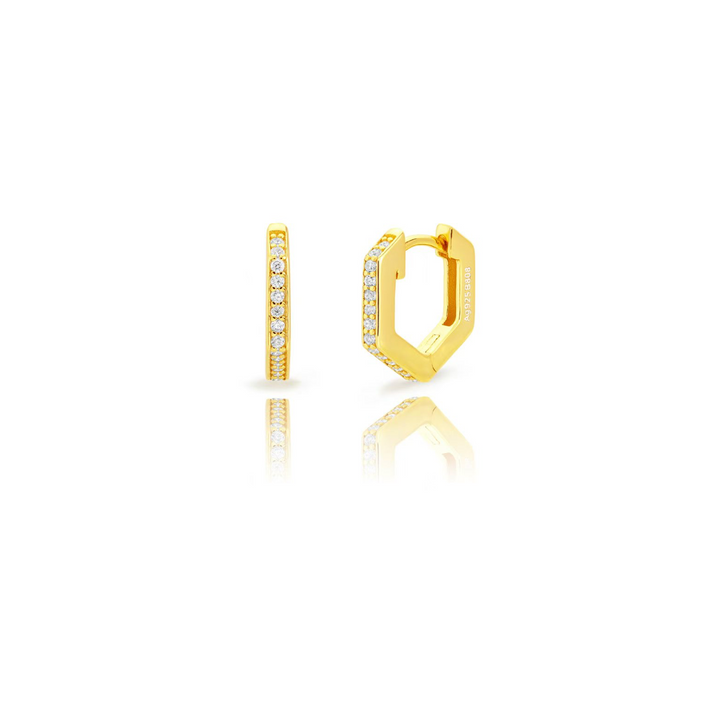 Small Hexagon Earring
