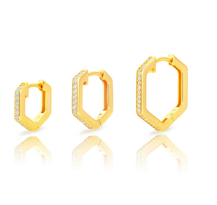 Small Hexagon Earring