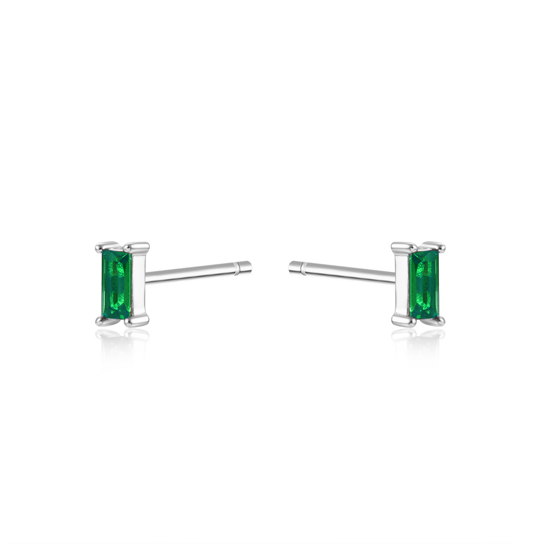 Green Baguette Silver