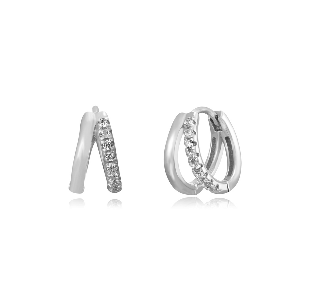 Double Hoop Silver