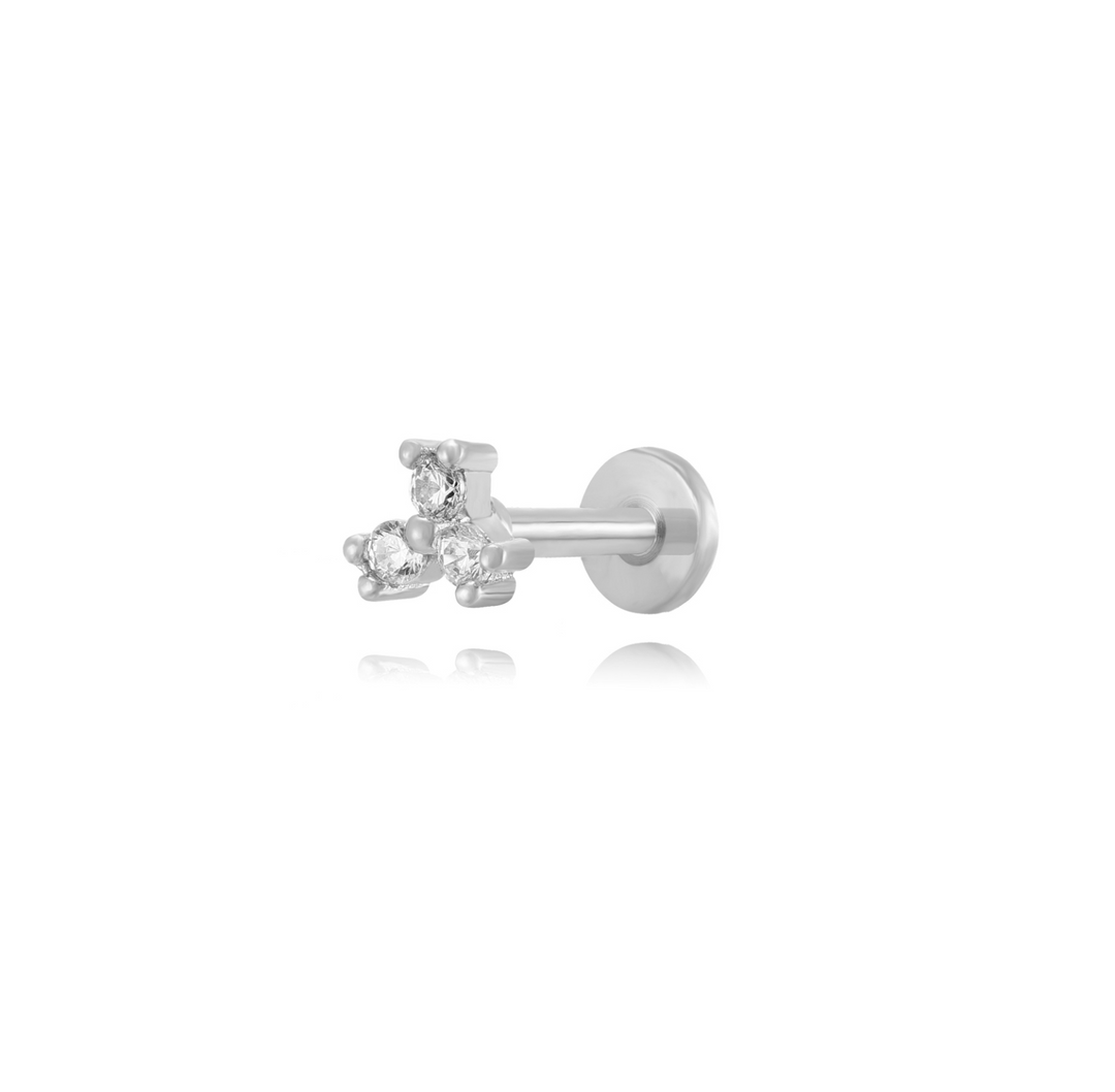 Silver Flower Piercing