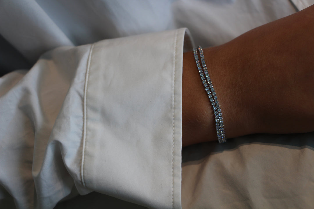 Double Silver Diamant Bracelet