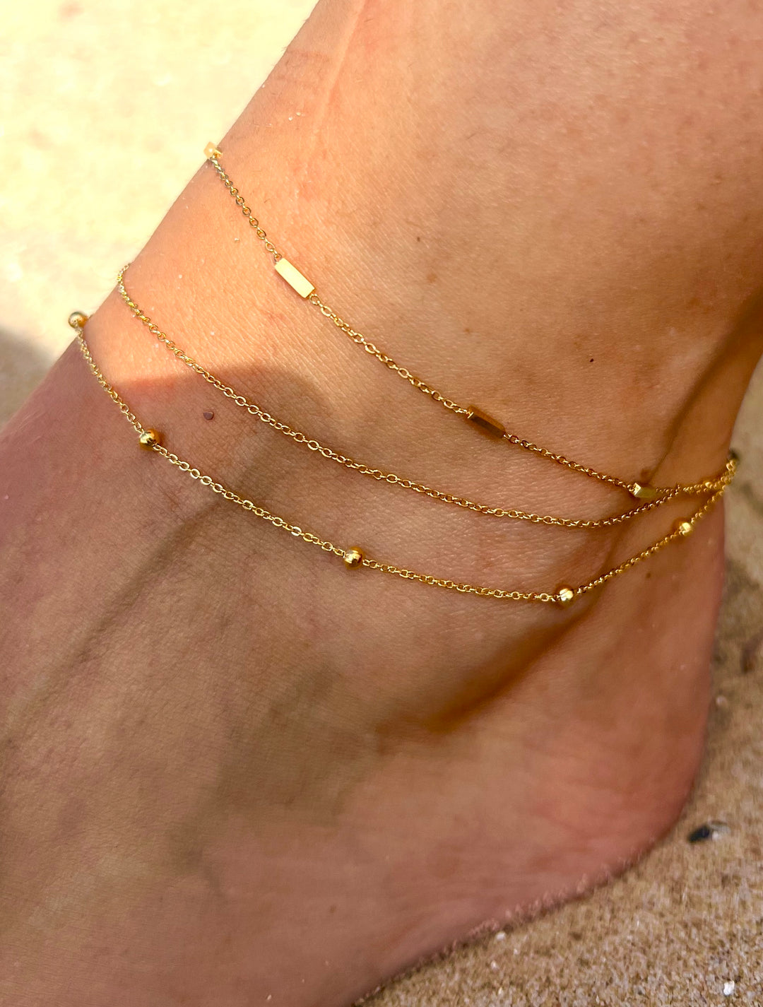 The Triple Ankle Bracelet