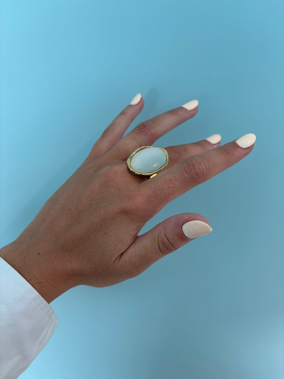 White Stone Ring