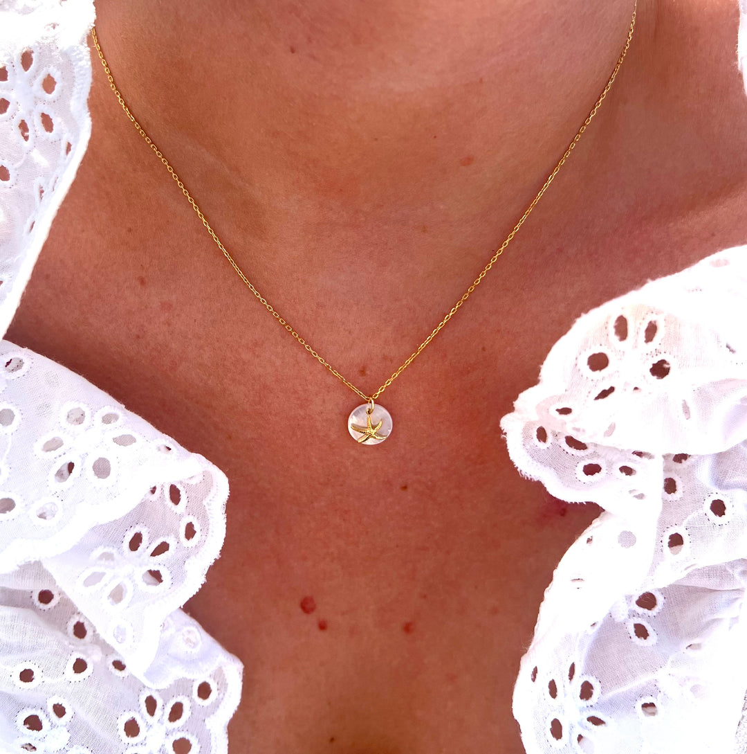 White Starfishie Necklace