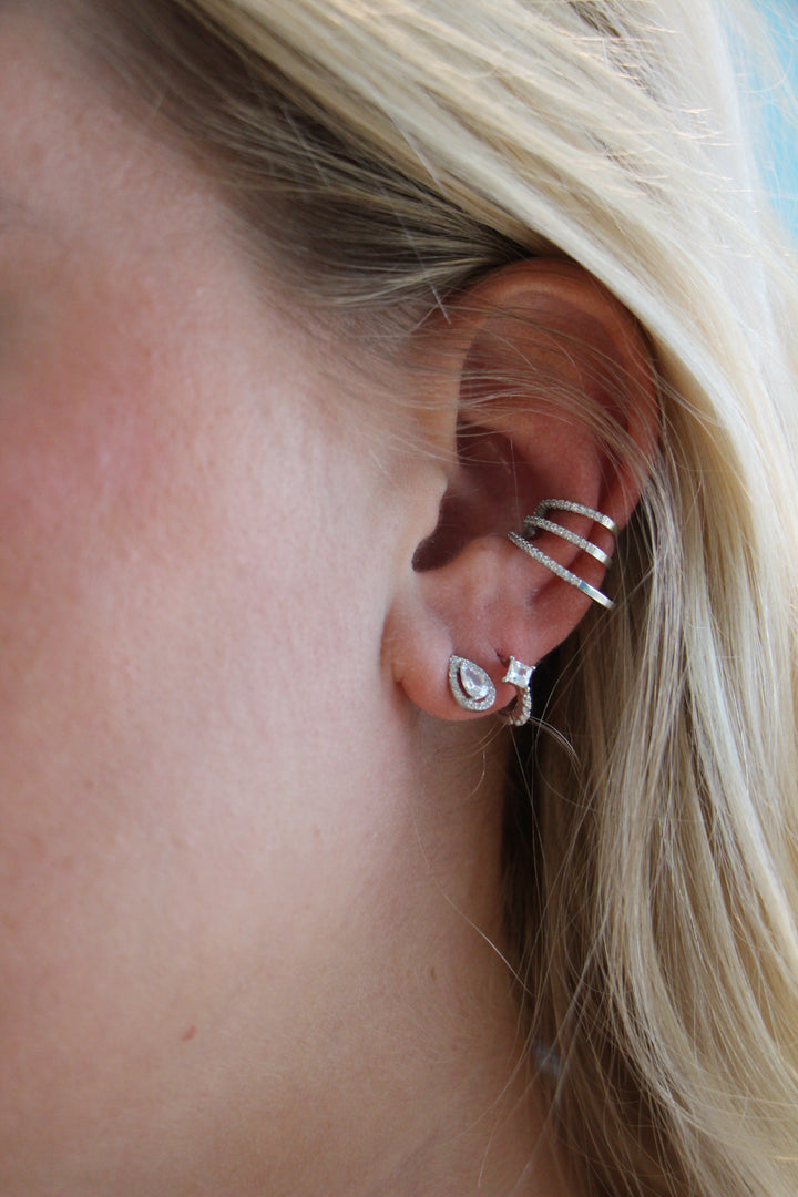 Elegant Spiral Silver Earcuff