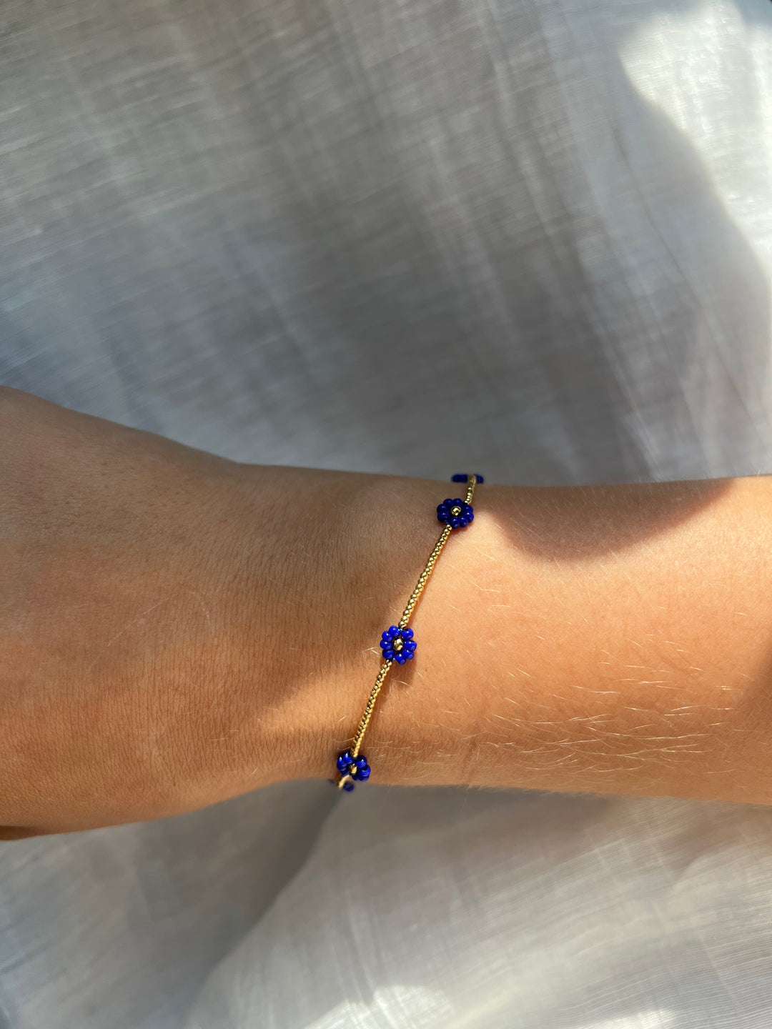 Dark Blue Flower Bracelet