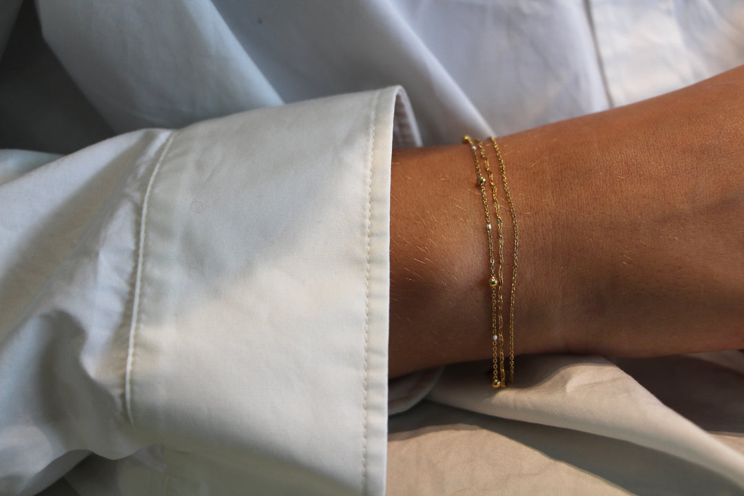 Triple White Dot Bracelet