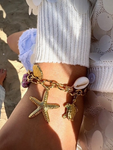 Big Gold Starfish Bracelet