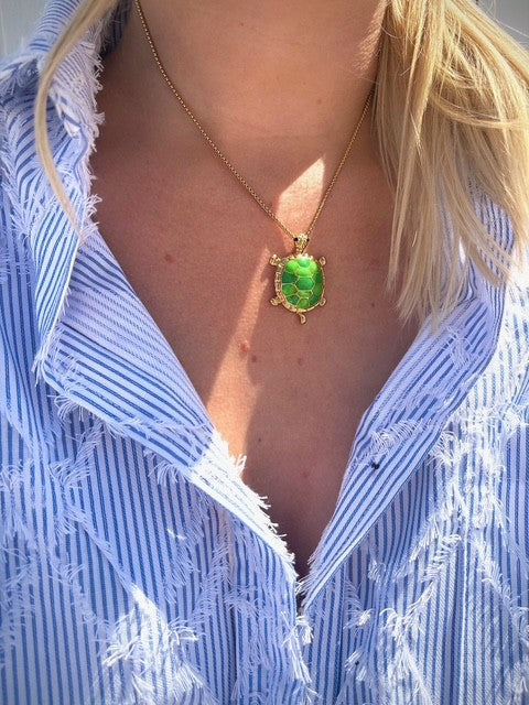 Green Turtle Necklace
