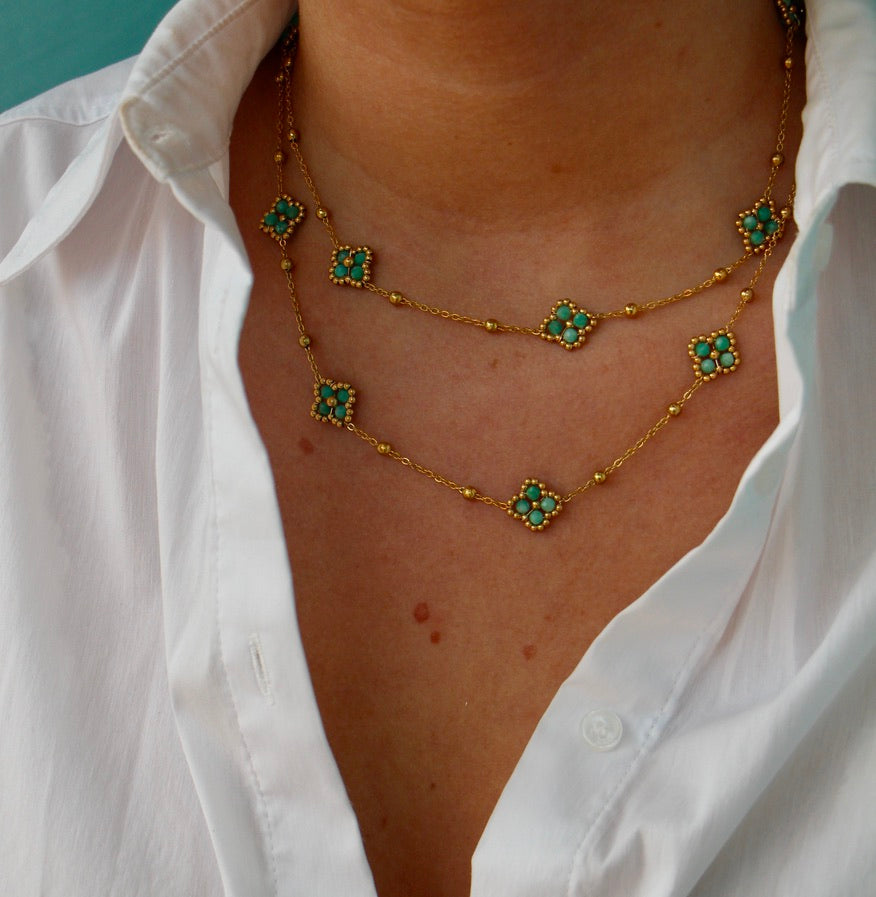 Grote groene bloemenketting