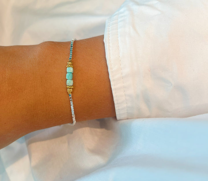 Metallic Blue Bracelet