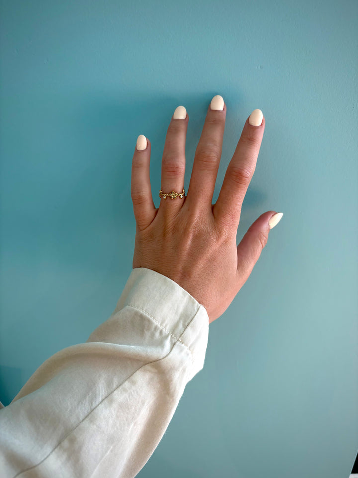 RING MET DOT FLOWER DIAMANTEN