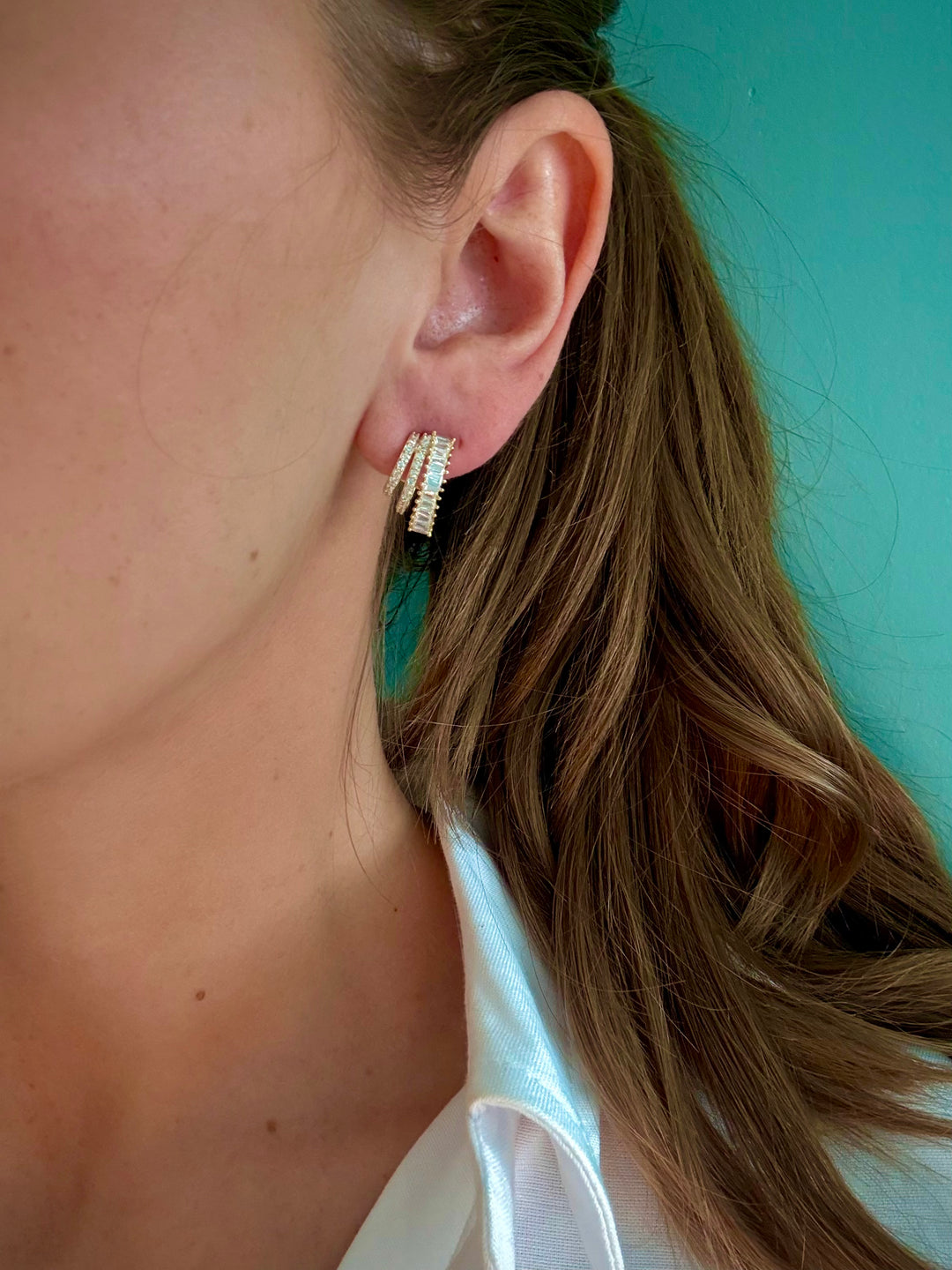 Triple Bar Earstuds