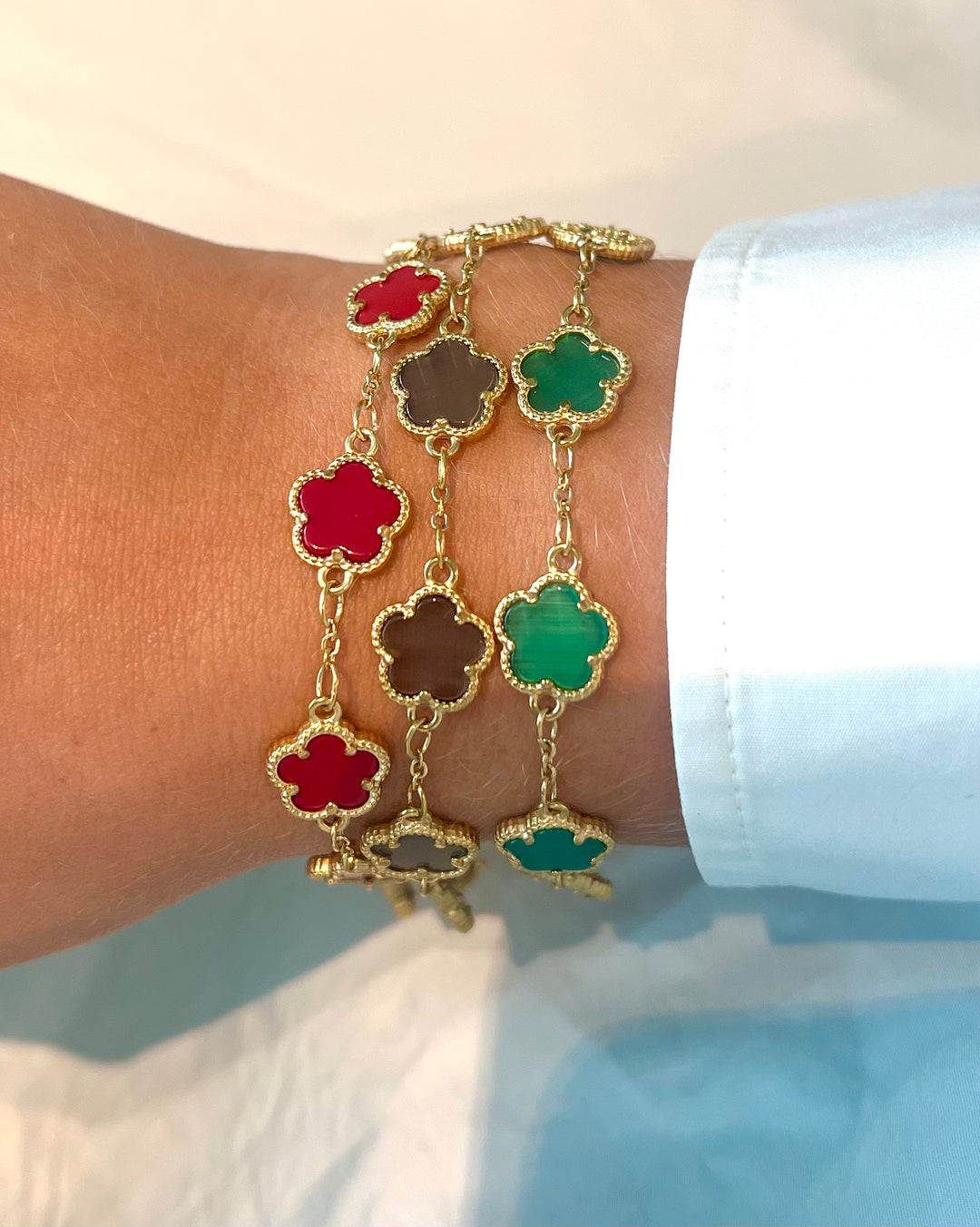 Brown Clover Bracelet